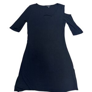 EUC Goldray Women's Standard Black Cold-Shoulder XL Knee Length Dress